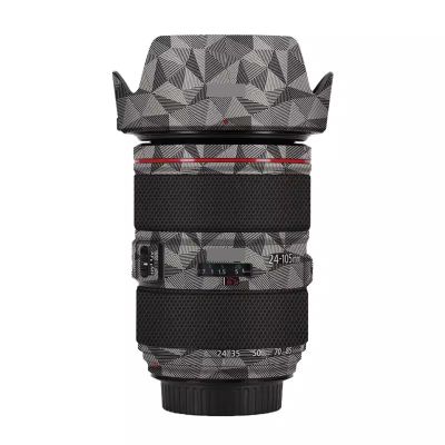 Anti-Scratch Camera Lens Sticker for Canon EF 24-105mm F4 L is II USM Coat Wrap Protective Film Body Protector Skin Cover 24-105 4(Triangle Titanium)