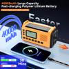 Emergency Weather Radio - AM/FM/NOAA Hand Crank Radio with 15W Fast Charge, 40000mAh Portable Solar Power Bank, Multi-Function Flashlight & SOS Alarm for Outdoor Indoor Emergencies (Orange) view 3