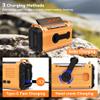Emergency Weather Radio - AM/FM/NOAA Hand Crank Radio with 15W Fast Charge, 40000mAh Portable Solar Power Bank, Multi-Function Flashlight & SOS Alarm for Outdoor Indoor Emergencies (Orange) view 4