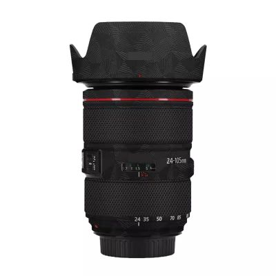 Anti-Scratch Camera Lens Sticker for Canon EF 24-105mm F4 L is II USM Coat Wrap Protective Film Body Protector Skin Cover 24-105 4(Triangle Black)
