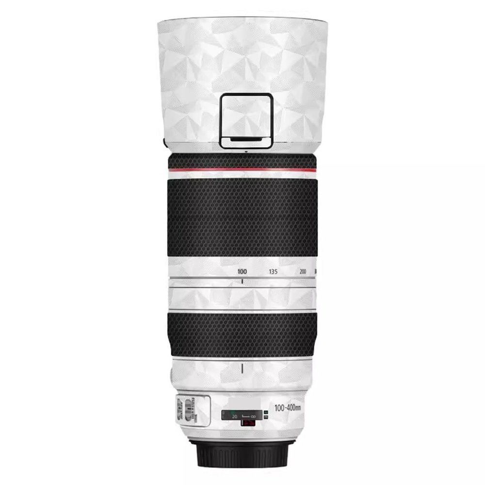 Lens Skin Vinyl Wrap Film Camera Protective Sticker for Canon EF 100-400mm F4.5-5.6L is II USM Protector Coat Photography Accessories 100-400 4.5-5.6(Triangle White)