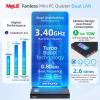 MeLE QuieterDL Ultrathin Fanless N100 Mini PC Dual 2.5G LAN 4GB 128GB Micro PC Windows 11 Home HDMI 4K USB-C DP1.4 Triple Display 2.4/5GHz WiFi BT5.1 Small Desktop Computer on Soft Router, NAS, IoT view 3