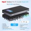 MeLE QuieterDL Ultrathin Fanless N100 Mini PC Dual 2.5G LAN 4GB 128GB Micro PC Windows 11 Home HDMI 4K USB-C DP1.4 Triple Display 2.4/5GHz WiFi BT5.1 Small Desktop Computer on Soft Router, NAS, IoT view 4