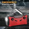 PRUNUS J-369 11100mWh Emergency Weather Radio, AA Batteries/Hand Crank/Solar/USB Charging, NOAA/AM/FM, LED Flashlight and Reading Lamp,SOS Alarm & Flashlight Portable view 4