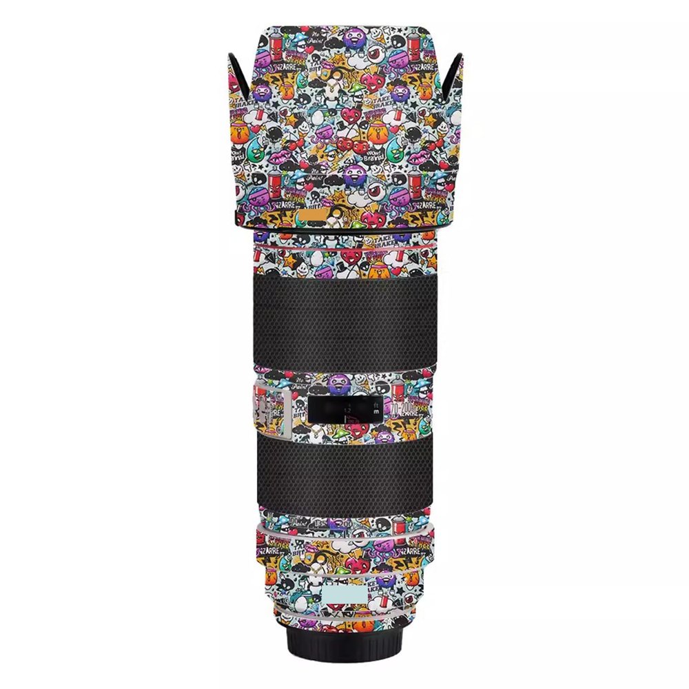 Camera Lens Protector Coat Protective Film Body Vinly Wrap Skin Premium Sticker for Canon EF 70-200mm F2.8 II Photography Decal 70-200 2.8(Graffiti White)