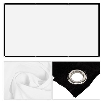 Projector Screen Indoor, White Sheet for Projector 16:9 Projection Screen Portable Projector Screen with Thicken Non Crease Soft Projector Screen (ZJchaorqh31kzgut-16)