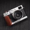Wooden Wood Hand Grip + Aluminum Alloy Baseplate QR L Handle for X100V Camera (Rosewood (Sliver Base)) view 2