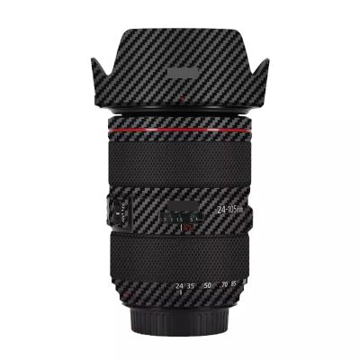 Anti-Scratch Camera Lens Sticker for Canon EF 24-105mm F4 L is II USM Coat Wrap Protective Film Body Protector Skin Cover 24-105 4(Carbon Fiber Black)