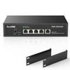 5 Port 10Gb RJ45 Web Managed Ethernet Network Switch, 5 x 10 Gigabit Base-T Port | 10Gbps Multi-Gig Swicth Support 5G-2.5G-1G-100M | 19 Inch Rack Mount | 100G Bandwidth | Metal Casing | Built-in Fan view 1