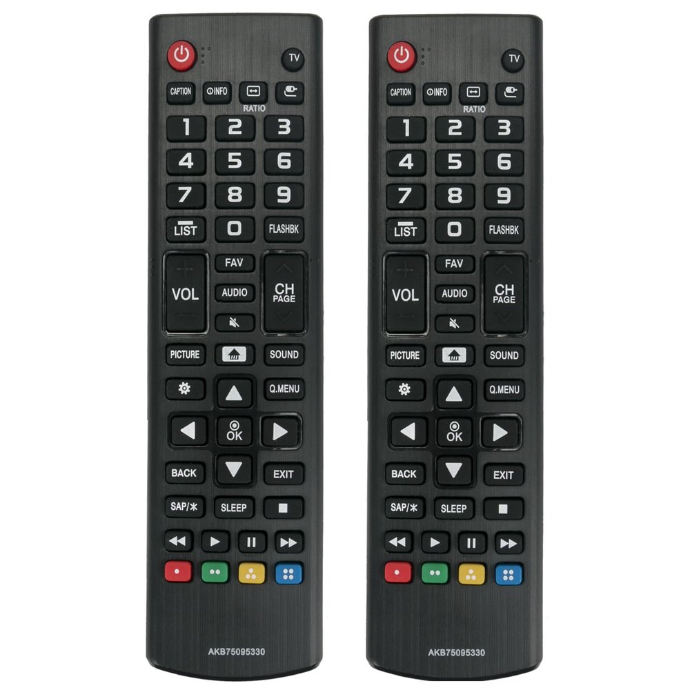2 Packs AKB75095330 Replace Remote Compatible with LG LCD LED Smart TV 28LJ400B 28LJ400B-PU 32LJ500B-UB 32LJ500BUB 32LJ500UB 32LJ500-UB 43LJ500M 43LJ5000 28LJ400BPU 28MT42DF 32LJ500B