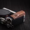 Wooden Wood Hand Grip + Aluminum Alloy Baseplate QR L Handle for a7c2/a7cr Camera (Walnut (Sliver Base)) view 4