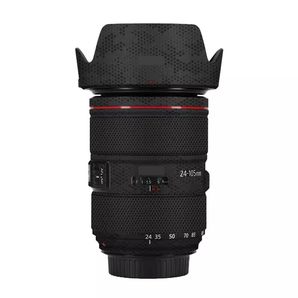 Anti-Scratch Camera Lens Sticker for Canon EF 24-105mm F4 L is II USM Coat Wrap Protective Film Body Protector Skin Cover 24-105 4(Mamba Black)