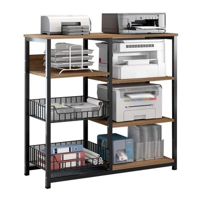 4-Tier AV Media Stand,Floor-Standing Demonstration Car Table,AV Media Audio Stand for Living,Theater, Office,Recording StudioBlack