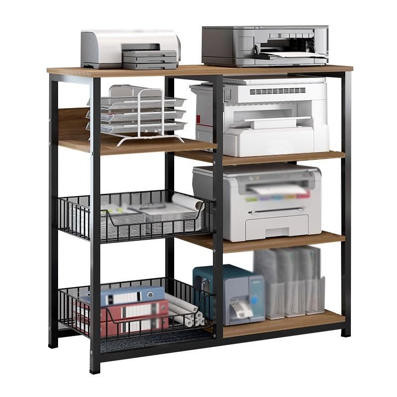 4-Tier AV Media Stand,Floor-Standing Demonstration Car Table,AV Media Audio Stand for Living,Theater, Office,Recording StudioBlack