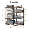 4-Tier AV Media Stand,Floor-Standing Demonstration Car Table,AV Media Audio Stand for Living,Theater, Office,Recording StudioBlack view 2