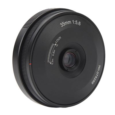35mm F5.6 Full Frame Wide Angle Lens, Manual Center Ultra Thin Design, 4G5E Structure, Compatible with L Mount Cameras incl SL SL2, Made of Metal and Optical Glass, 63 Field of V
