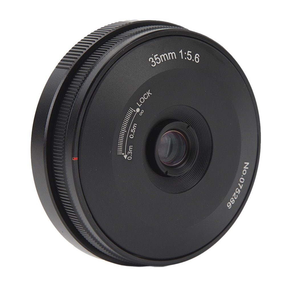 35mm F5.6 Full Frame Wide Angle Lens, Manual Center Ultra Thin Design, 4G5E Structure, Compatible with L Mount Cameras incl SL SL2, Made of Metal and Optical Glass, 63 Field of V