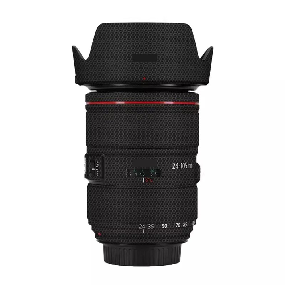 Anti-Scratch Camera Lens Sticker for Canon EF 24-105mm F4 L is II USM Coat Wrap Protective Film Body Protector Skin Cover 24-105 4(Matrix Black)