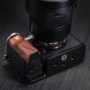 Wooden Wood Hand Grip + Aluminum Alloy Baseplate QR L Handle for a7c2/a7cr Camera (Rosewood (Black Base)) view 2