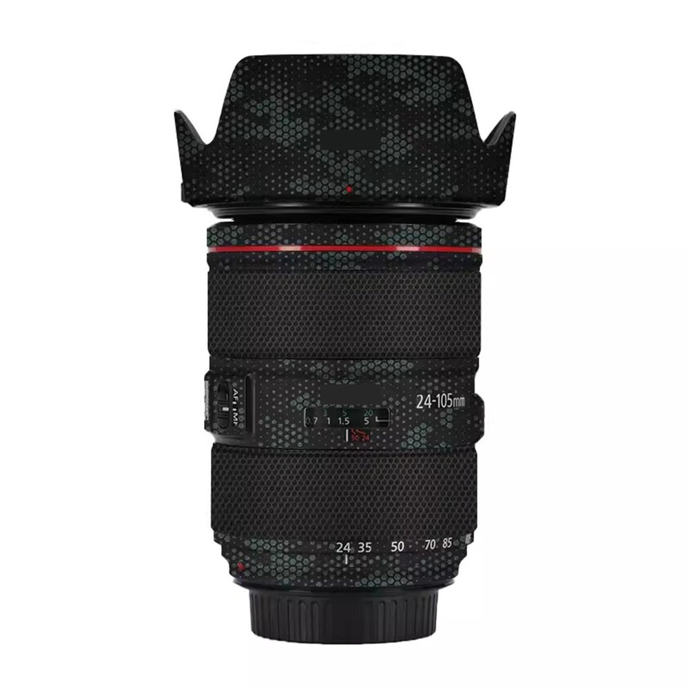 Anti-Scratch Camera Lens Sticker for Canon EF 24-105mm F4 L is II USM Coat Wrap Protective Film Body Protector Skin Cover 24-105 4(Mamba Green)