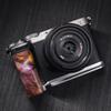 Wooden Wood Hand Grip + Aluminum Alloy Baseplate QR L Handle for a7c2/a7cr Camera (Purple+Brown Stablewood(Sliver)) view 1