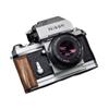 Wooden Wood Hand Grip + Aluminum Alloy Baseplate QR L Handle for F Camera (Tabby Sandalwood + Silver Base) view 1