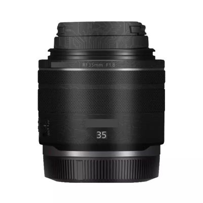 35 1.8 Camera Lens Skin Coat Wrap Protective Film Body Decal Anti-Scratch Sticker Accessories for Canon RF 35mm F1.8 Macro is STM(Circuit Black)