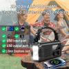Emergency Hand Crank Radio, NOAA Weather Radio, 20000mAh Rechargeable Solar AM/FM Radio, Portable USB-C Fast Charger, Flashlight, Reading Lamp SOS Alarm for Hurricane Storm Camping Hiking (Black) view 2