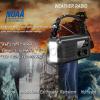 Emergency Hand Crank Radio, NOAA Weather Radio, 20000mAh Rechargeable Solar AM/FM Radio, Portable USB-C Fast Charger, Flashlight, Reading Lamp SOS Alarm for Hurricane Storm Camping Hiking (Black) view 4