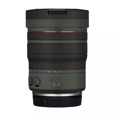 for Canon RF 10-20mm F4 L is Decal Skin Vinyl Wrap Film Camera Lens Body Protective Sticker Protector Coat 10-20 4(Leather Green)