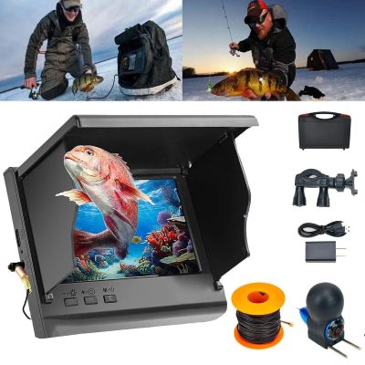 4.3 Inch Underwater Fishing Camera, Portable Fish Finder, LCD Screen and HD Lens, 220 Wide Angle, Infrared Night Vision, Suitable for Ice Lake Sea Boat Kayak Fishing (30m)