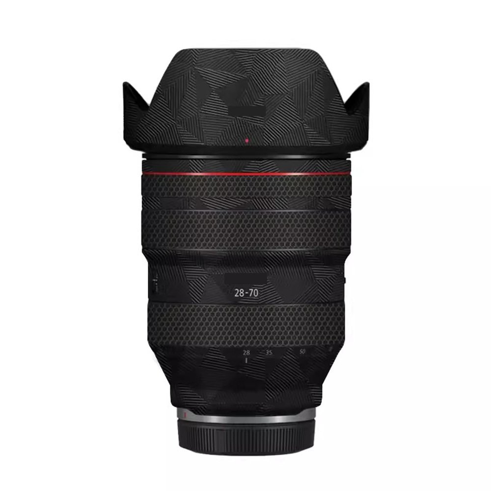 Anti-Scratch Camera Lens Sticker for Canon RF 28-70mm F2 L USM Coat Vinyl Wrap Protective Film Body Protector Skin 28-70 2(Triangle Black)
