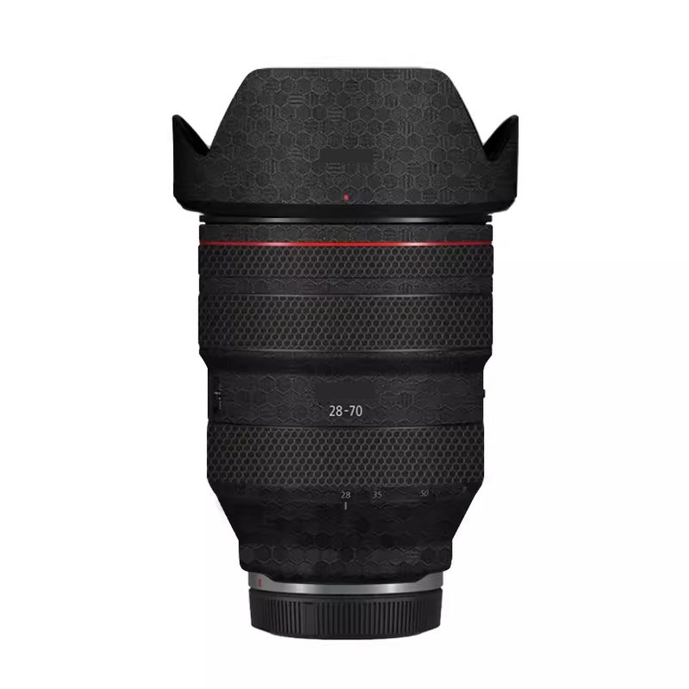 Anti-Scratch Camera Lens Sticker for Canon RF 28-70mm F2 L USM Coat Vinyl Wrap Protective Film Body Protector Skin 28-70 2(Honeycomb Black)