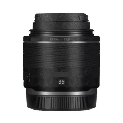 35 1.8 Camera Lens Skin Coat Wrap Protective Film Body Decal Anti-Scratch Sticker Accessories for Canon RF 35mm F1.8 Macro is STM(Triangle Black)