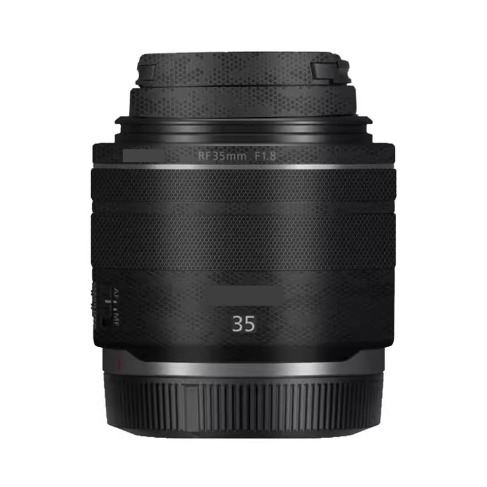 35 1.8 Camera Lens Skin Coat Wrap Protective Film Body Decal Anti-Scratch Sticker Accessories for Canon RF 35mm F1.8 Macro is STM(Mamba Black)