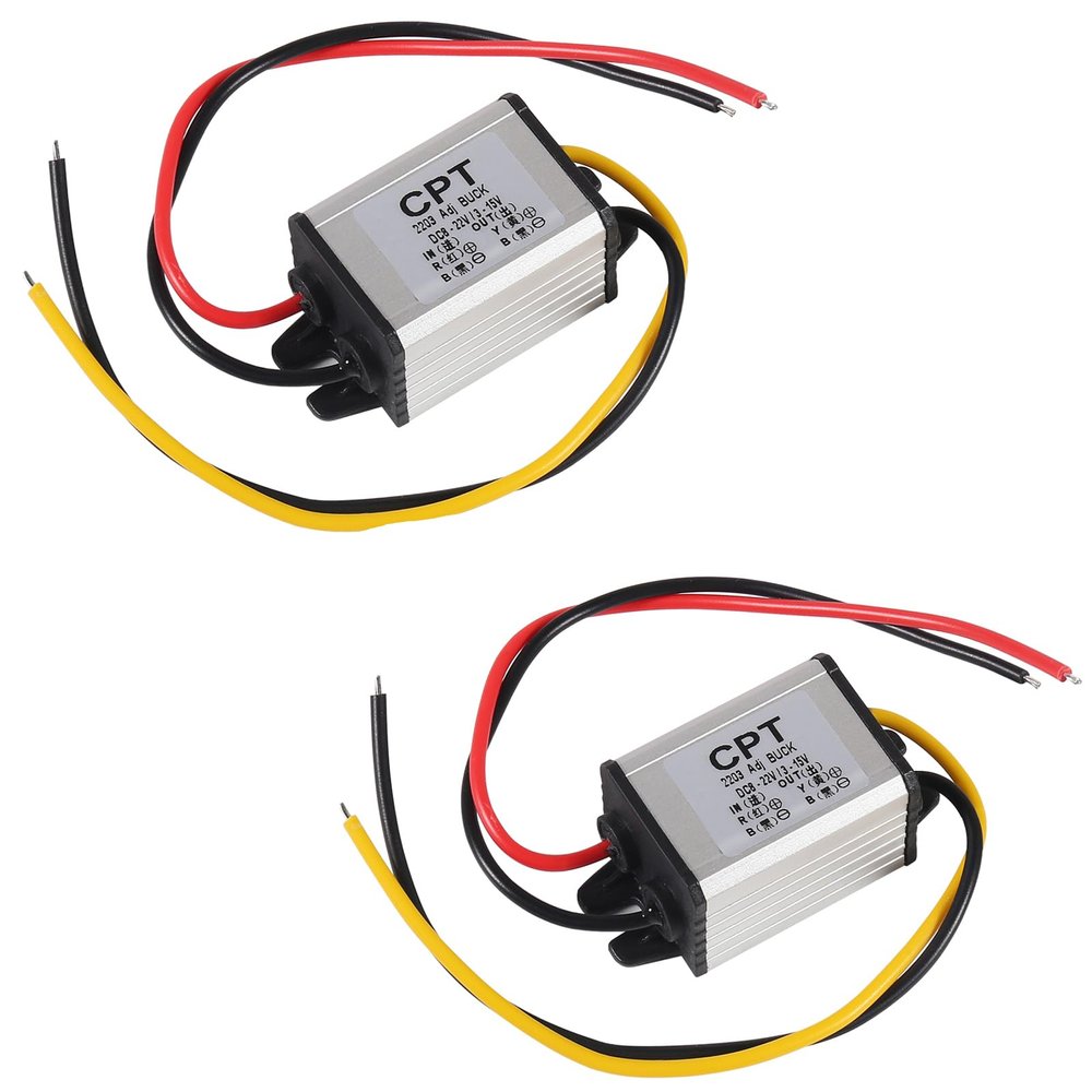 2PCS DC 8-22V to 3-15V 3A Converter Car Power Voltage Regulator DC 8-22V Step Down to 3-15V Step Down Converter Adjustable Buck Converter for Auto Car Truck