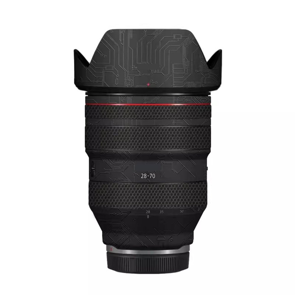 Anti-Scratch Camera Lens Sticker for Canon RF 28-70mm F2 L USM Coat Vinyl Wrap Protective Film Body Protector Skin 28-70 2(Circuit Black)