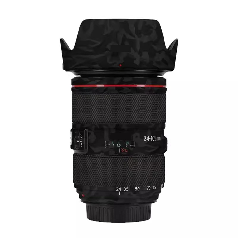Anti-Scratch Camera Lens Sticker for Canon EF 24-105mm F4 L is II USM Coat Wrap Protective Film Body Protector Skin Cover 24-105 4(Shadow Camo Black)