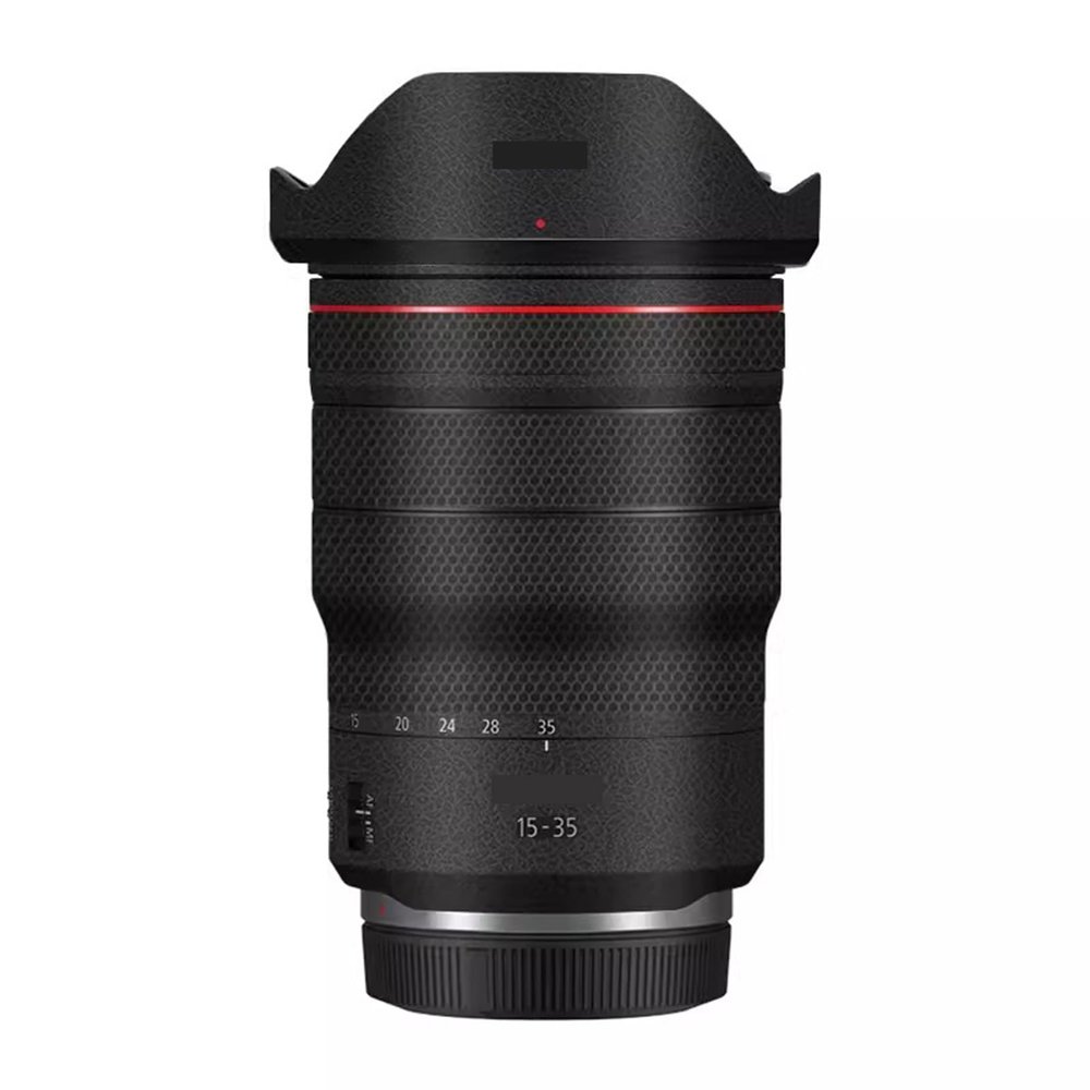 Anti-Scratch Camera Lens Sticker Coat Wrap Protective Film Body Protector Skin Cover Decals Cost for Canon RF 15-35mm F2.8 L is USM 15-35 2.8(Leather Black)
