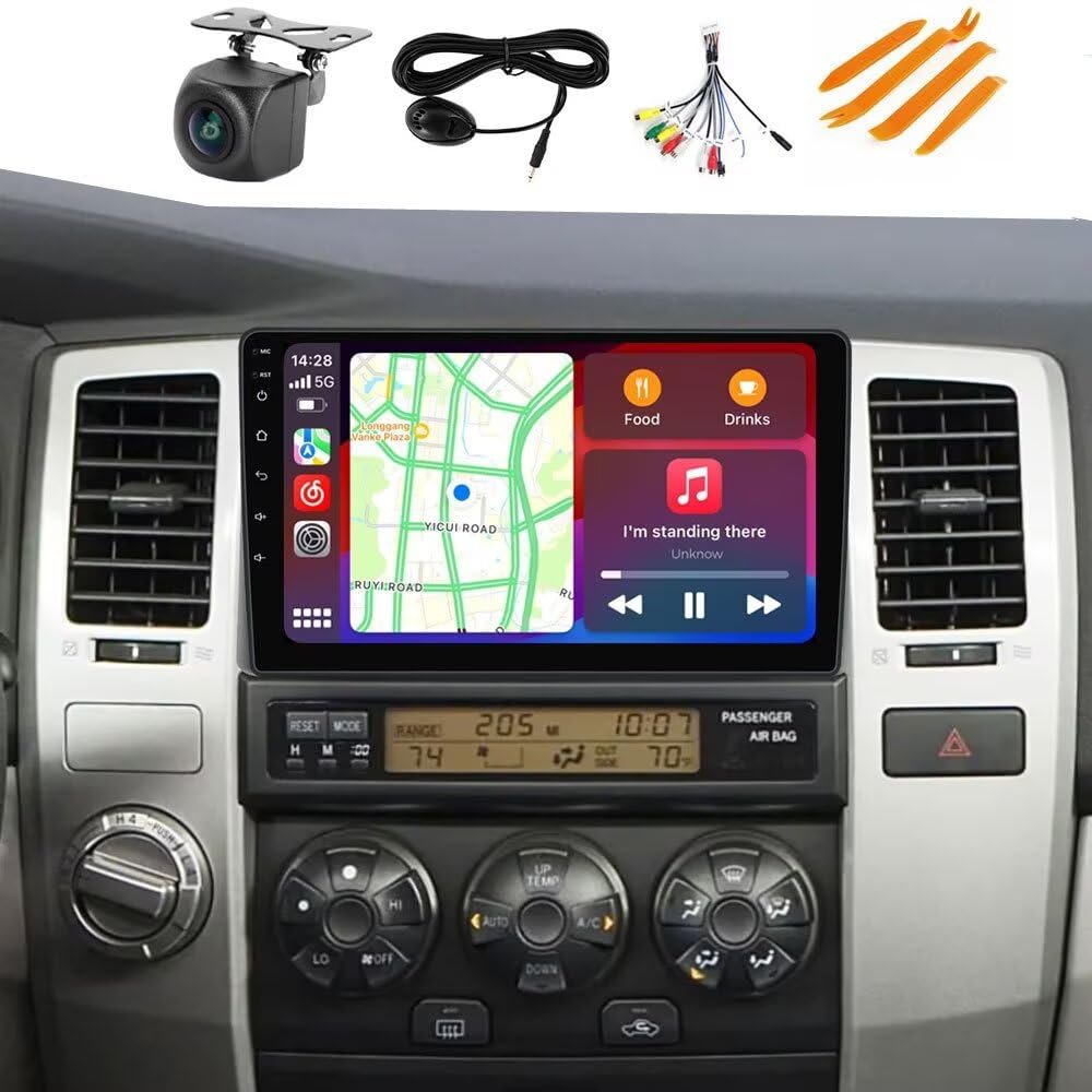 Android Stereo for Toyota 4Runner 2003-2009, Biorunn 9 Inch GPS Radio Wireless Car-Play Android Auto Upgrade IPS Touch Screen Navi RDS Head Unit 2GB RAM 32GB ROM