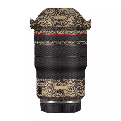 Anti-Scratch Camera Lens Sticker Coat Wrap Protective Film Body Protector Skin Cover Decals Cost for Canon RF 15-35mm F2.8 L is USM 15-35 2.8(Wave Gold)