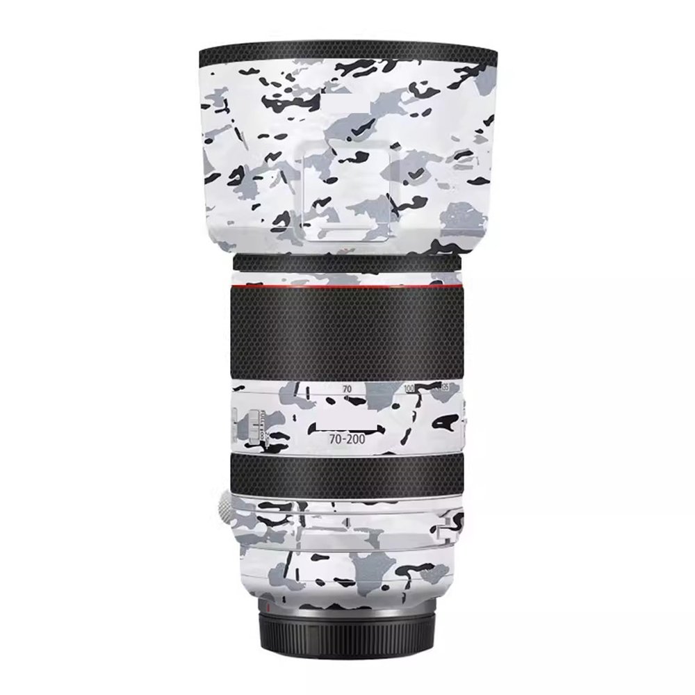 for Canon RF 70-200mm F2.8 L is USM Vinyl Wrap Decal Skin Film Anti-Scratch Camera Lens Body Protective Sticker Protector Coat 70-200 2.8(Snow Camouflage)