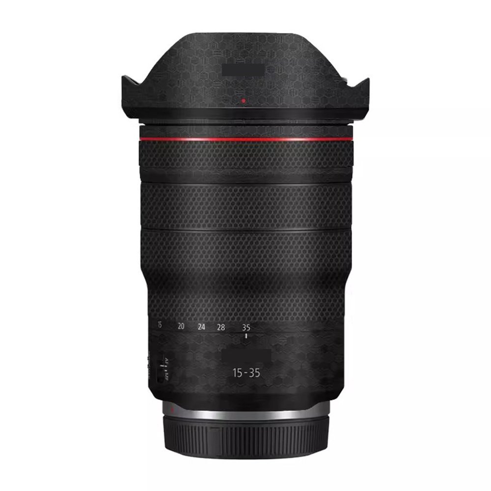 Anti-Scratch Camera Lens Sticker Coat Wrap Protective Film Body Protector Skin Cover Decals Cost for Canon RF 15-35mm F2.8 L is USM 15-35 2.8(Honeycomb Black)