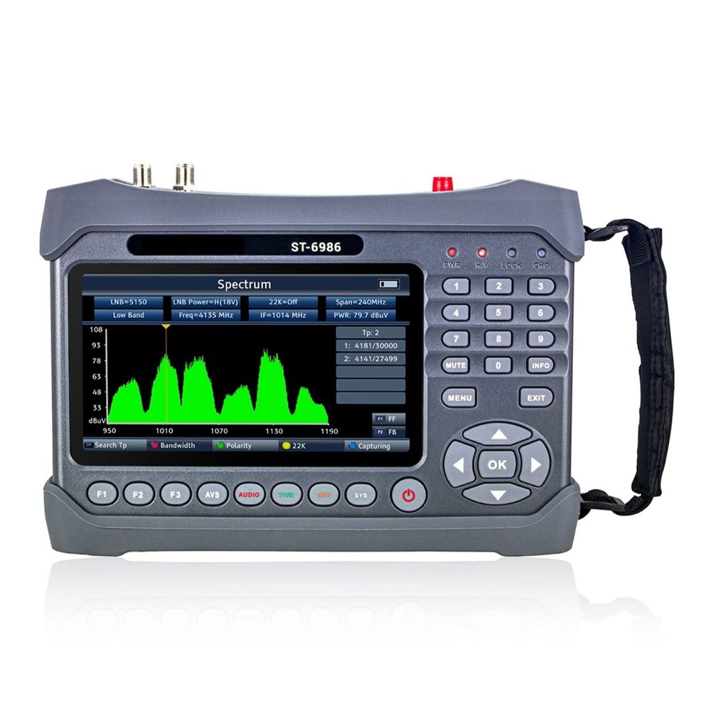 KYKYK Satellite Finder Satellite Signal Meter ST-6986 PRO DVB-S2/S, DVB-T/T2, DVB-C ST6986 H.265 Hevc 10bit Meter with Fiber Optic Tester ST 6986 Vs WS-6980 ST-5150