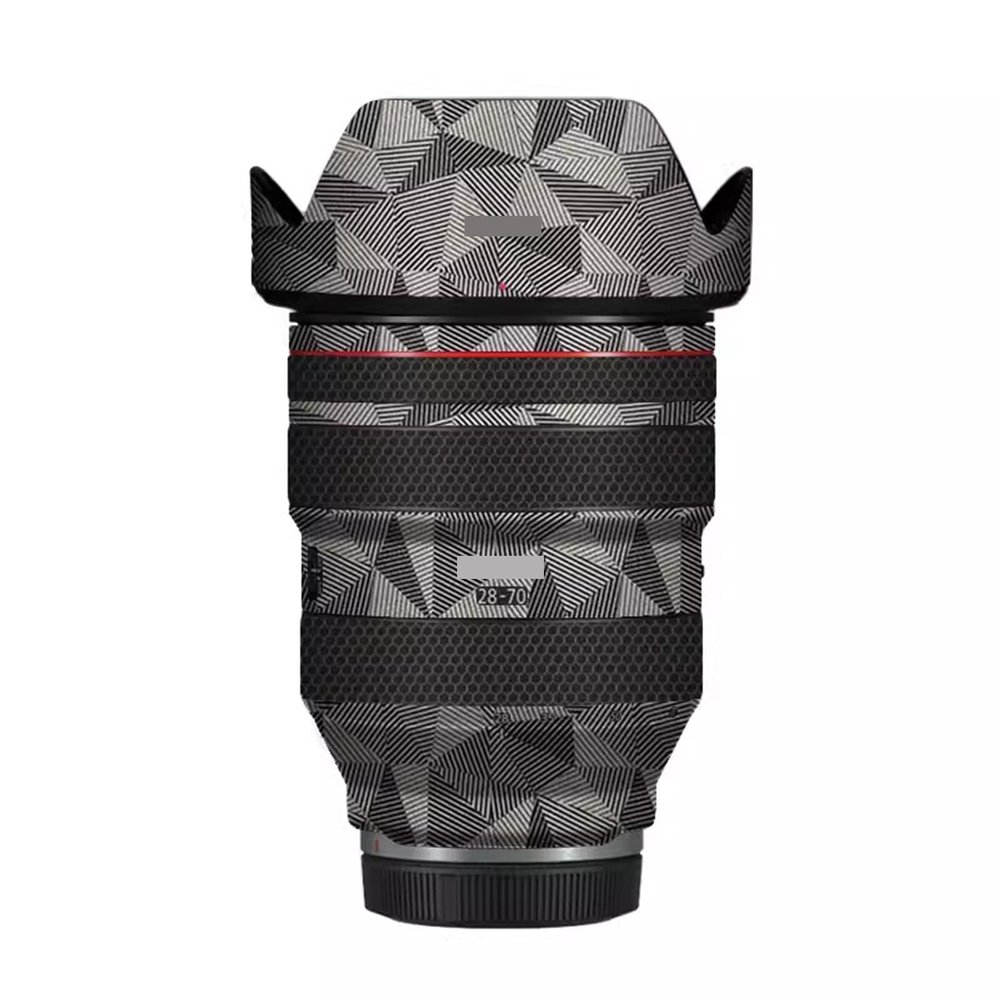 Anti-Scratch Camera Lens Sticker for Canon RF 28-70mm F2 L USM Coat Vinyl Wrap Protective Film Body Protector Skin 28-70 2(Triangle Titanium)