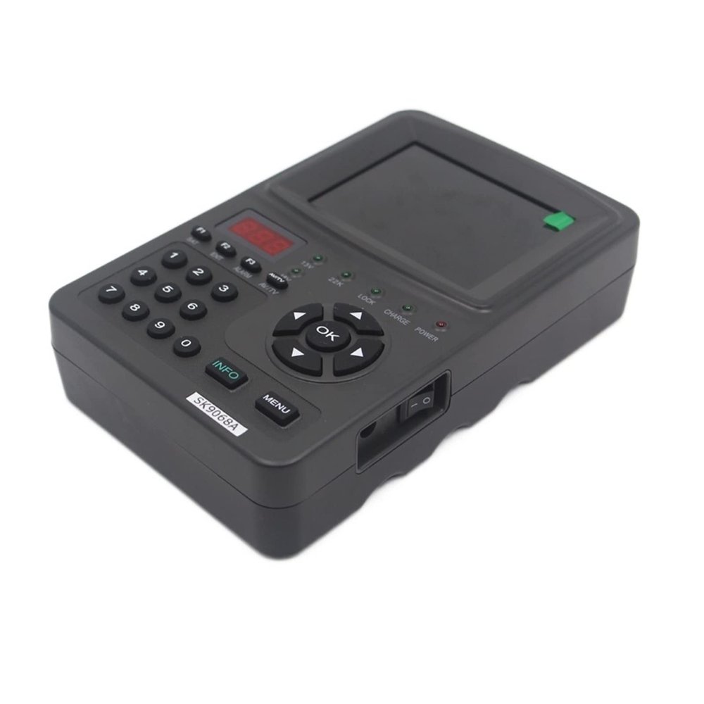 KYKYK Satellite Finder Satellite Signal Meter Digital Satellite Meter Sat Finder DVB-S FTA C&KU Band MPEG-2 Satellite Signal Finder EPG AV 3.5inch LCD Display