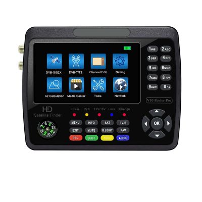 KYKYK Satellite Finder Satellite Signal Meter V10 Finder ProSatellite Signal Finder Meter Satellite Meter Satfinde Digital Satellite Finder 4.3 Inch LCD Satellite Finder