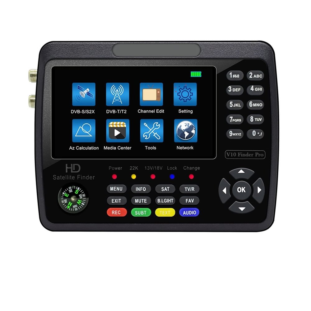 KYKYK Satellite Finder Satellite Signal Meter V10 Finder ProSatellite Signal Finder Meter Satellite Meter Satfinde Digital Satellite Finder 4.3 Inch LCD Satellite Finder