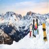 BELECO 10x6.5ft Fabric Winter Ski Mountain Backdrop Alpine Skiing Resort Snowboards Ski Slope Skiing Background Winter Snowy Mountains Ski Party Decorations Banner Portrait Shoot Photo Props view 4