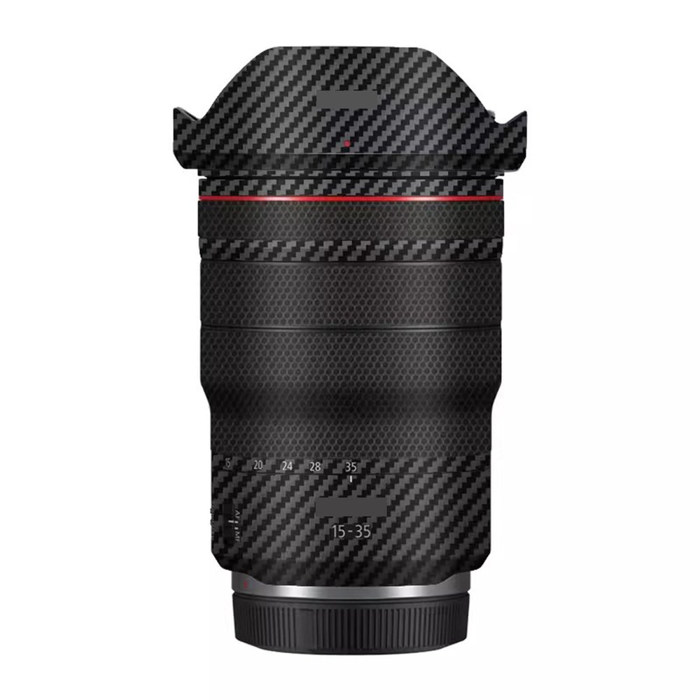 Anti-Scratch Camera Lens Sticker Coat Wrap Protective Film Body Protector Skin Cover Decals Cost for Canon RF 15-35mm F2.8 L is USM 15-35 2.8(Carbon Fiber Black)